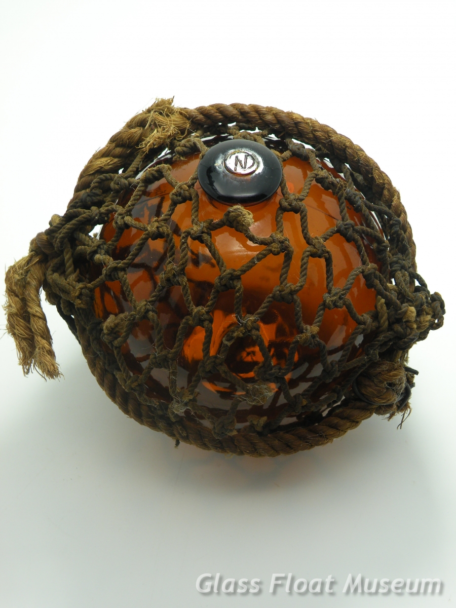 NWG Float with "N" Stamp, Amber, 4 Inch